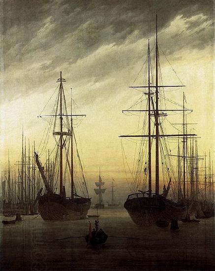 Caspar David Friedrich View of a Harbour China oil painting art